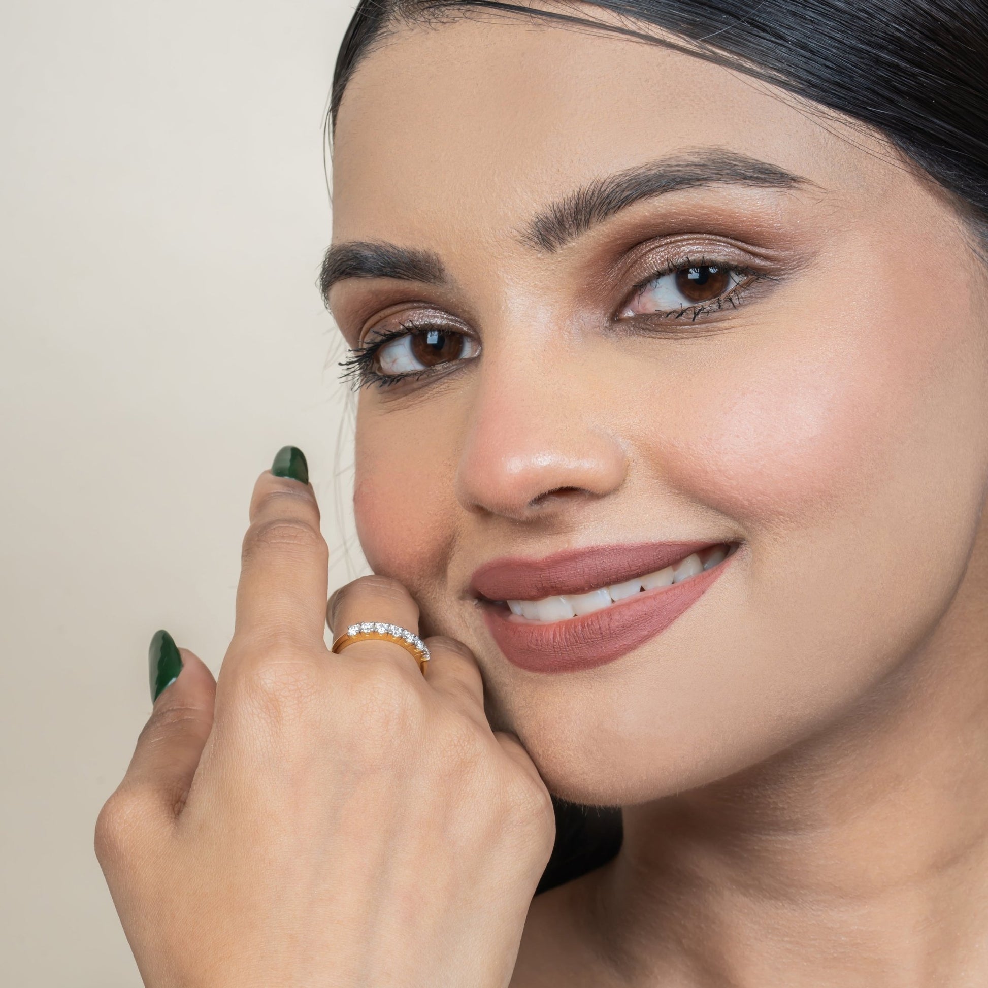 925 Sterling Silver Band Diamond Ring - orebella - store