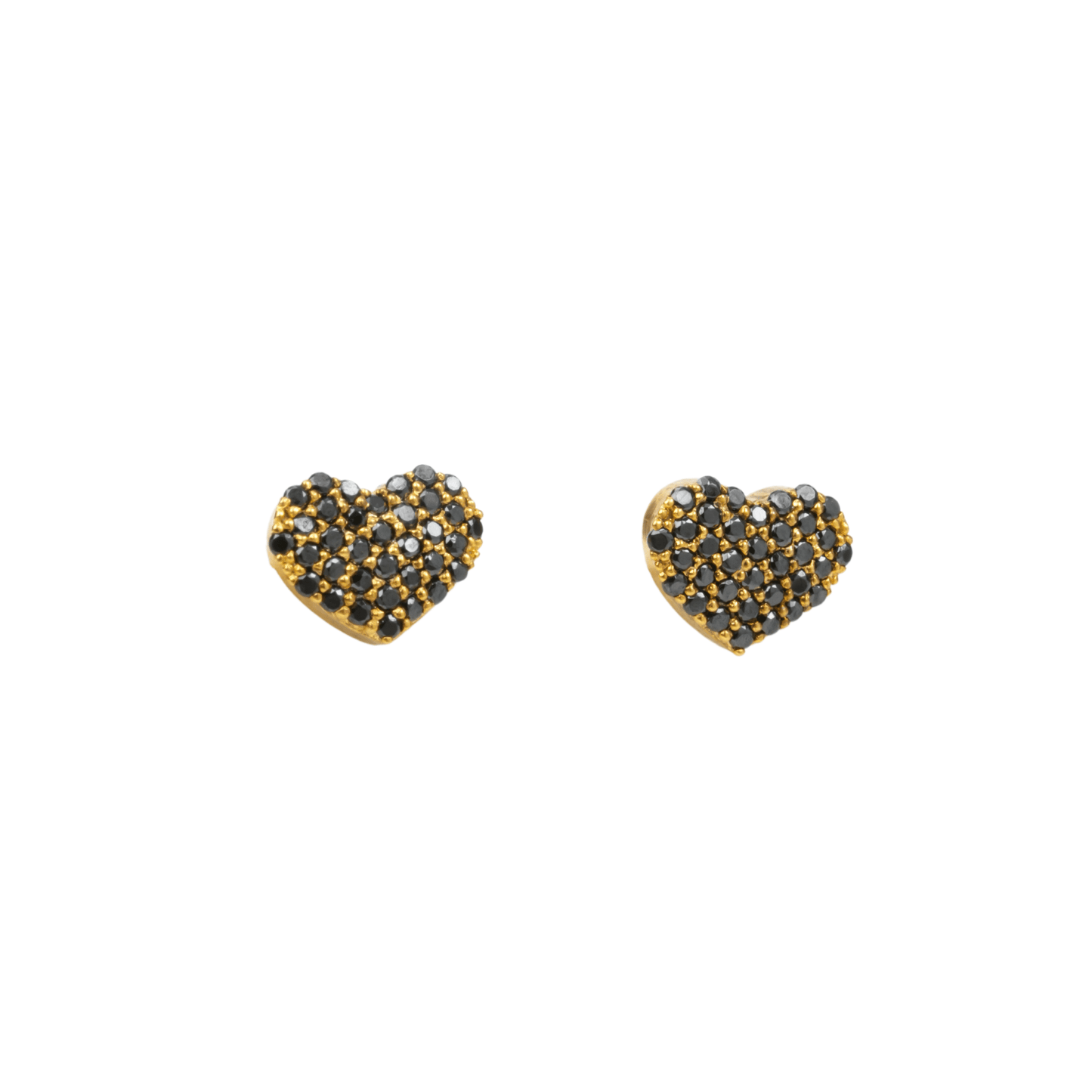 Black Heart Silver Stud for Women - orebella - store