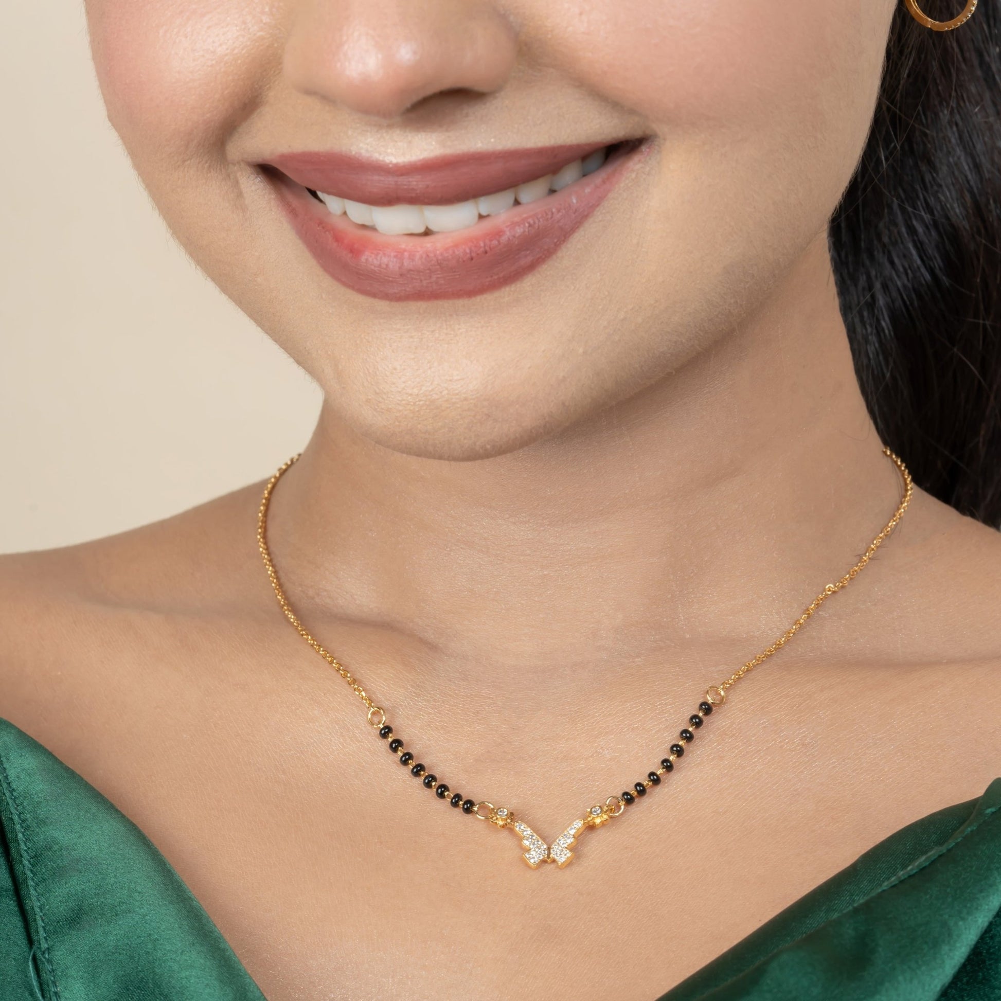 Butterfly Silver Mangalsutra - orebella - store