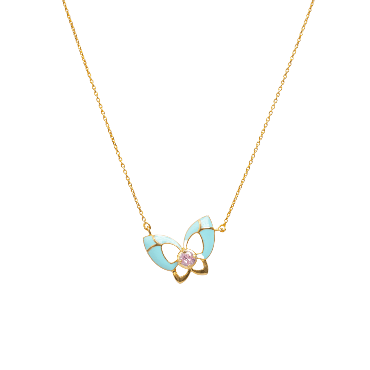 Enamel Butterfly Chain Pendant - orebella - store