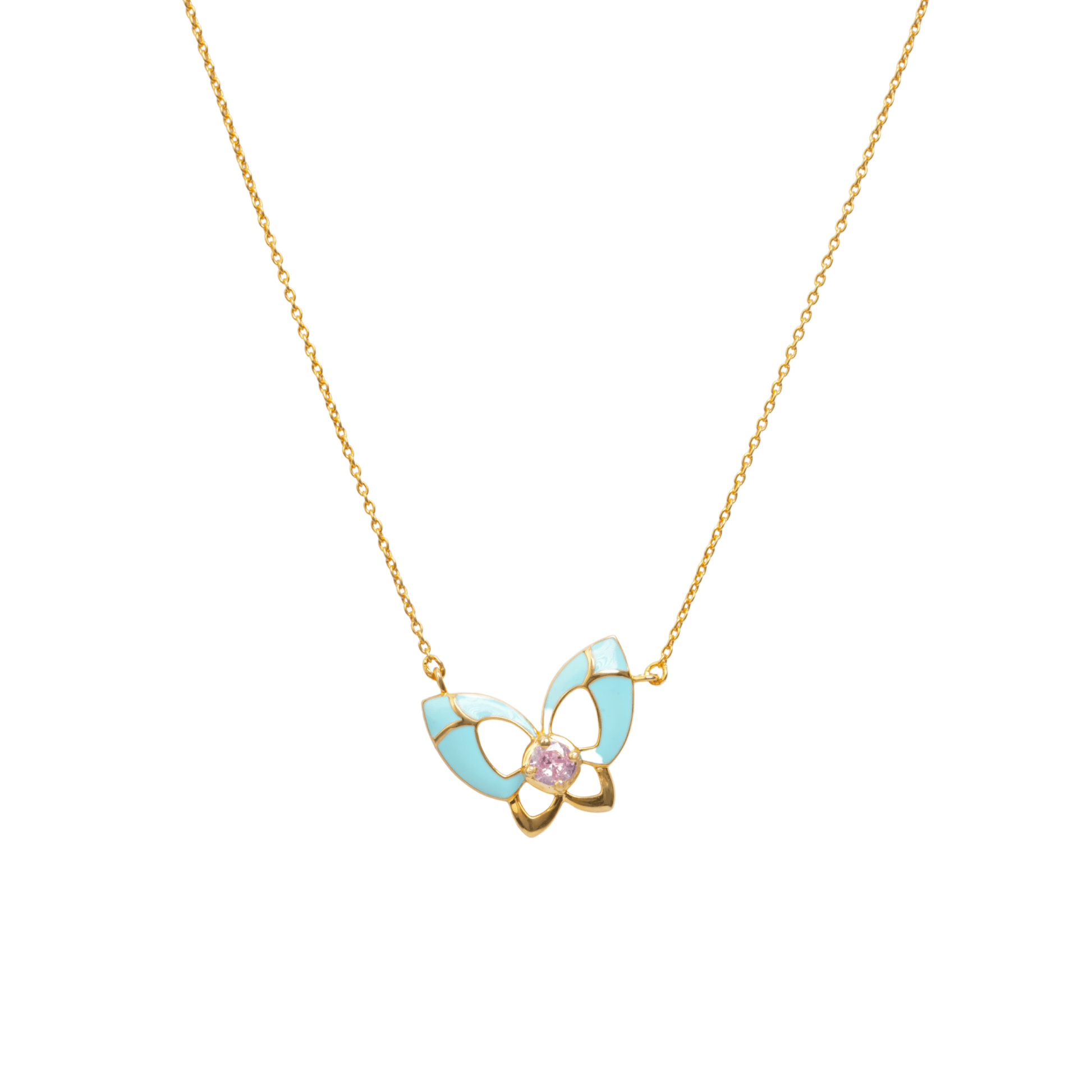 Enamel Butterfly Chain Pendant - orebella - store