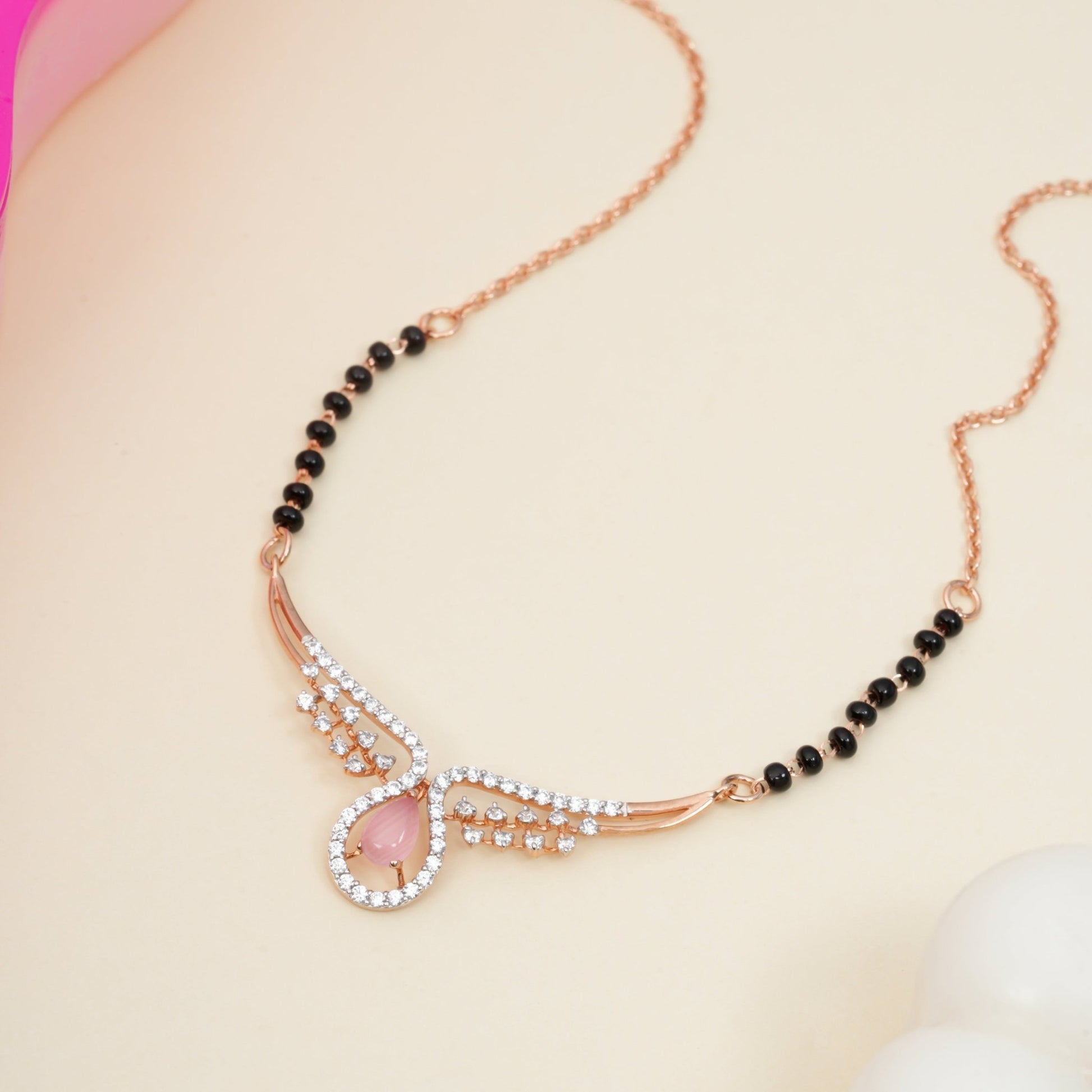 Monalisa Stone Silver Mangalsutra - orebella - store