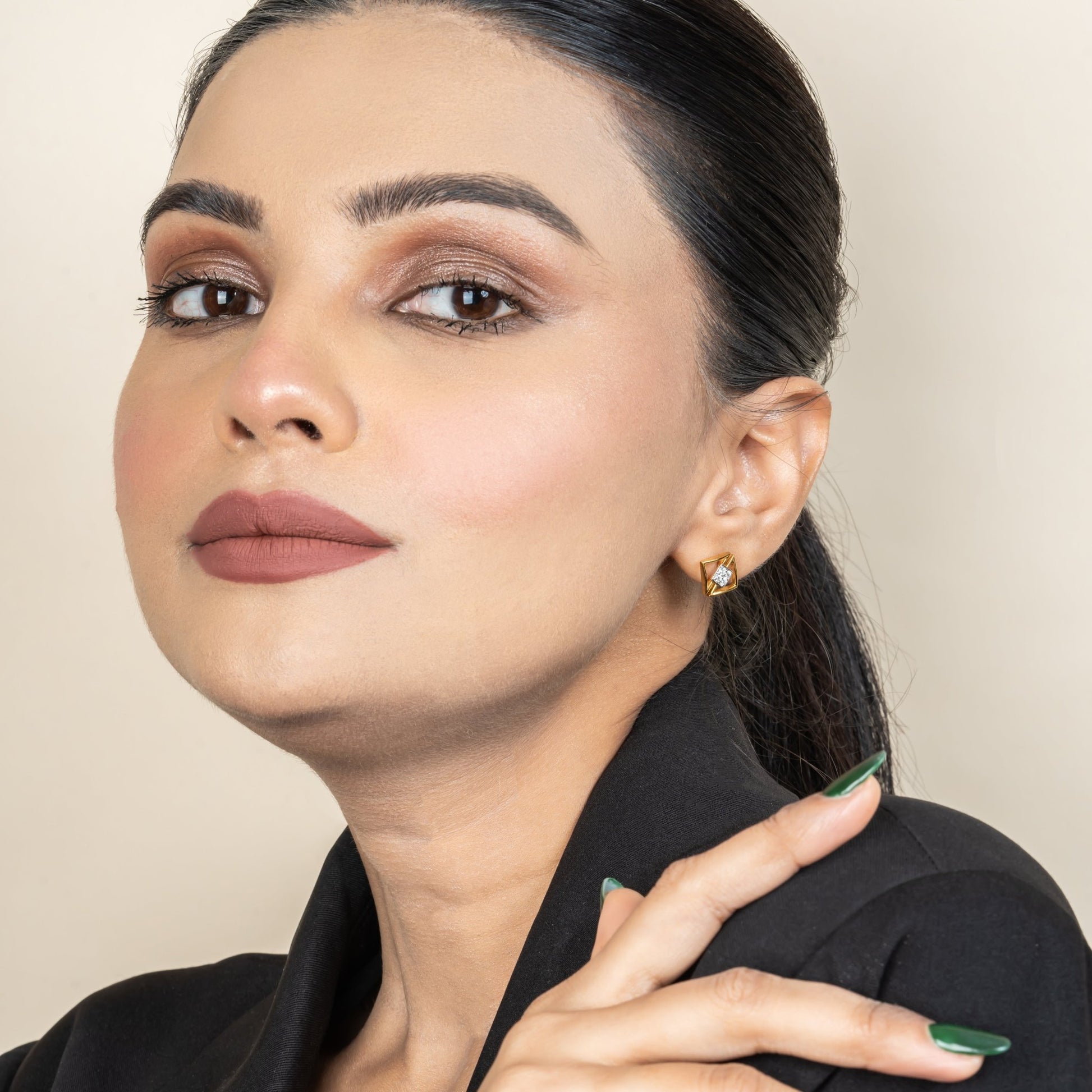 Sterling Sparkle Stud Earring - orebella - store