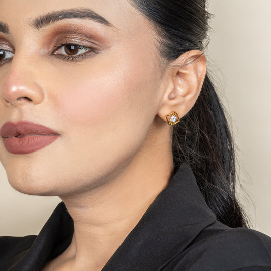 Sterling Sparkle Stud Earring - orebella - store